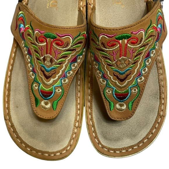 Alegria Vanessa Chrysalis Cognac Boho Embroidered Sandals - Alegria Sz 39 = US 9 - Picture 4 of 16